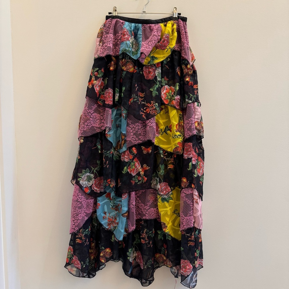 Floral Patchwork Maxi Skirt